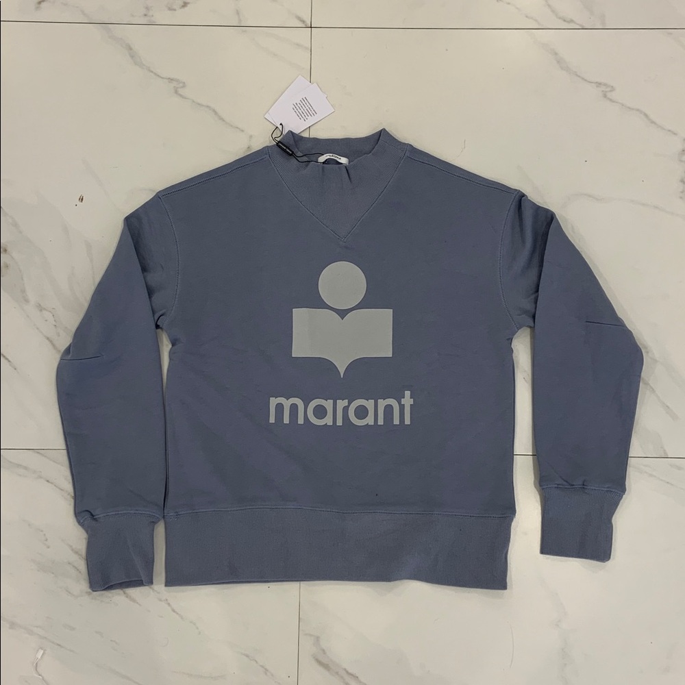 Isabel Marant Etoli Mobyli Sweater light blue and ecru Womans 34